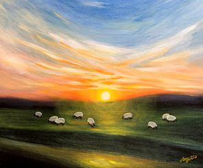 Sheep at Dawn